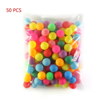50 шт./упак. Разноцветные шарики для пинг-понга 40 мм, развлекательные мячи для настольного тенниса, матовые