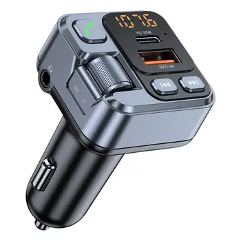 FM-передатчик Громкой связи Автомобильный Bluetooth 5.1 MP3-плеер Стерео Автомобильный FM-модулятор PD30W Быстрая Зарядка Автомобильный адаптер Aux Bluetooth