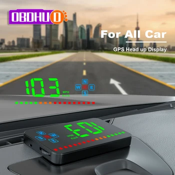 OBDHUD GPS HUD Head Up Дисплей 2023 Новый Цифровой Спидометр Проектор Лобового Стекла Аксессуары для Автоэлектроники для всех Автомобилей