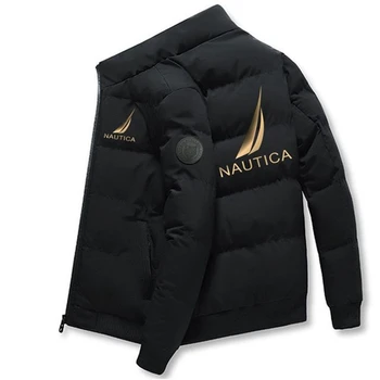 Зимняя мужская куртка на молнии NAUTICA, теплая мужская куртка, ветрозащитная для серфинга, повседневная мужская куртка, ветрозащитная и морозостойкая