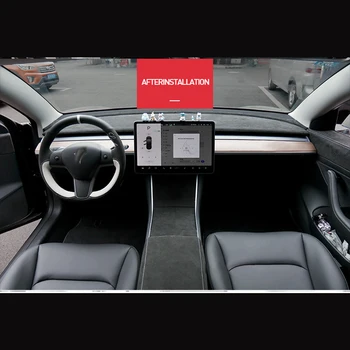 Крышка приборной панели из Алькантары для Tesla Model 3 Model Y 2016 2017 2018 2019 2020 2021, Накладка на Тенты, Автомобильные Аксессуары, Наклейка на Автомобиль