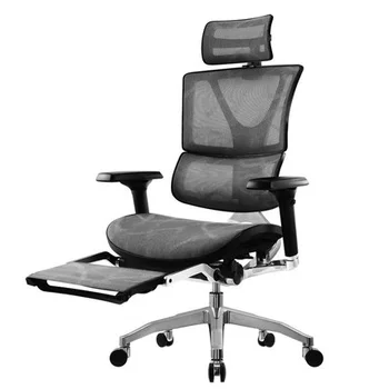 Современный подъемный вращающийся стул со средней спинкой, удобный эргономичный компьютерный сетчатый вращающийся офисный стул