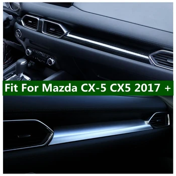 Центральное Управление Приборной панелью Второго Пилота Декор Приборной Панели Накладка В Полоску Подходит Для Mazda CX-5 CX5 2017-2022 Матовые Аксессуары